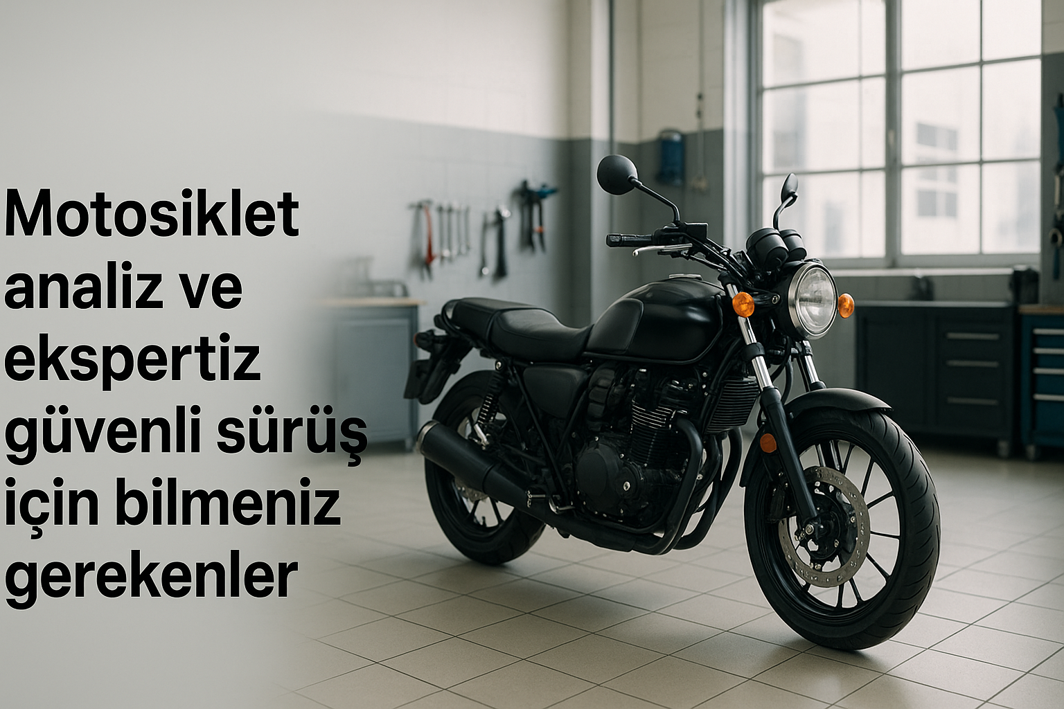 Motosiklet analiz ve ekspertiz — profesyonel servis ortamında blog kapak görseli